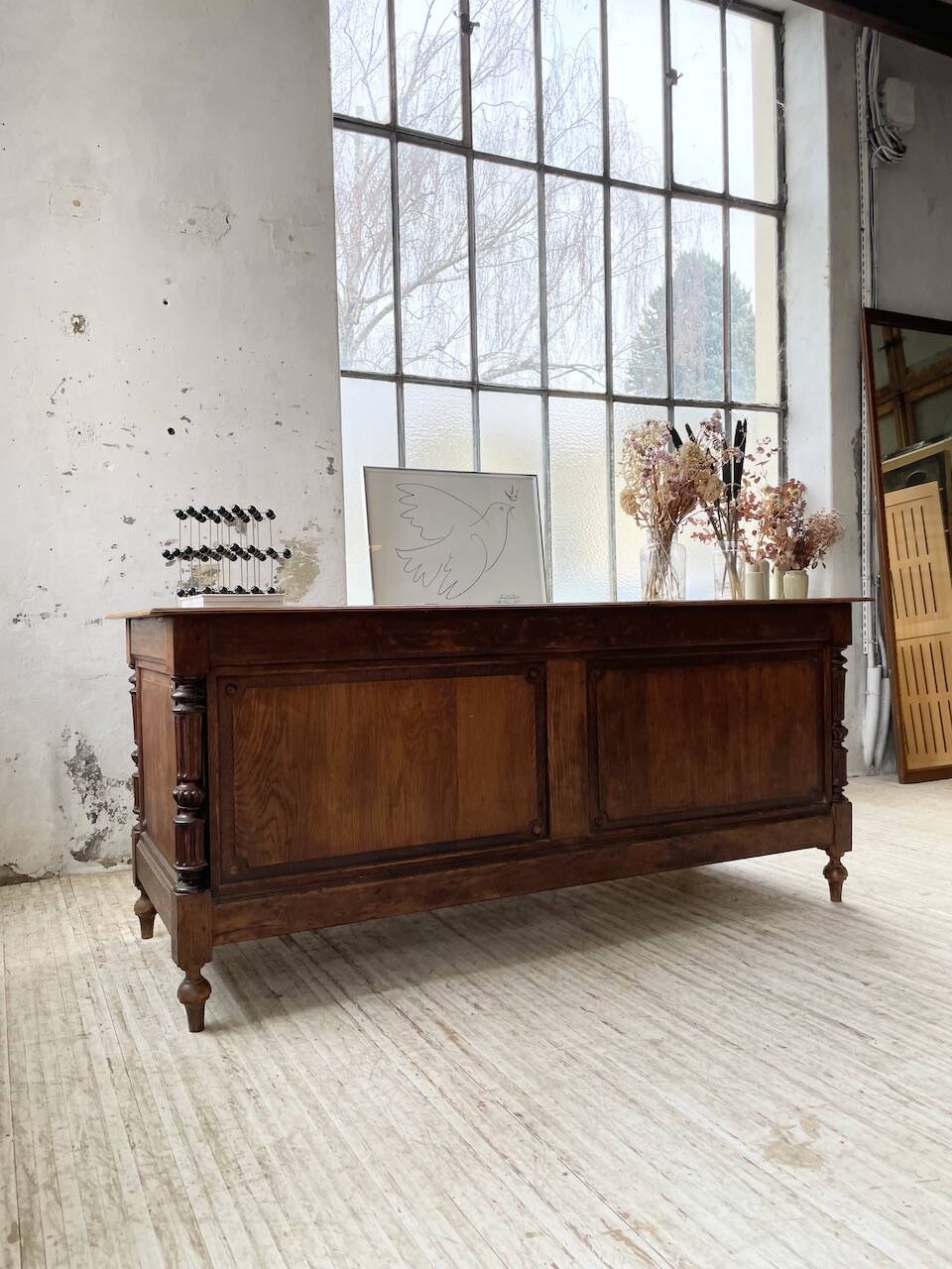 Comptoir en chêne drapier chêne 1900