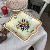 Plat ancien creux de forme carré avec anses made in france Longchamp