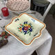 Old hollow square dish with handles made in France Longchamp