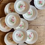 Set of 12 vintage deep plates - Fabiola model from Lunéville -