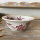 Ancient ironstone bowl Moulins des Loups "orchids"