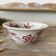Ancient ironstone bowl Moulins des Loups "orchids"