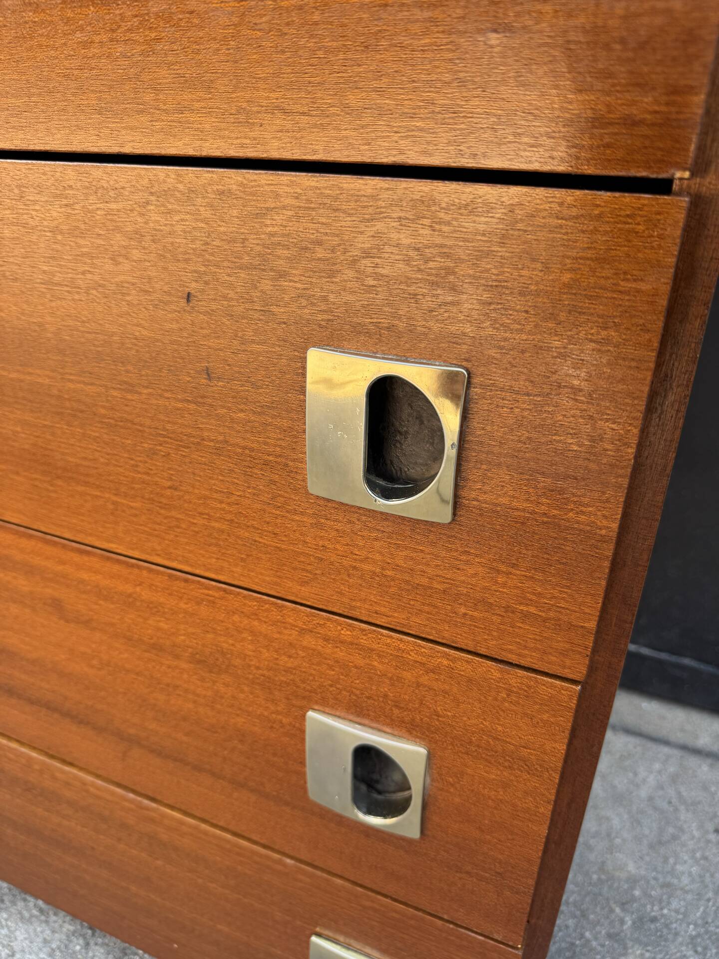 1960s teak Scandinavian style chest of drawers