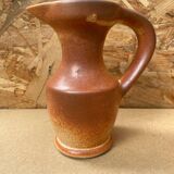 Ancien pichet les grottes dieulefit céramique beige vintage