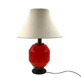 Space Age orange glass table lamp base, Italy 1960s