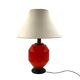 Space Age orange glass table lamp base, Italy 1960s