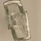Thick crystal vase by Daum. Sculpted decor in a modernist style. 1960 - 70.
