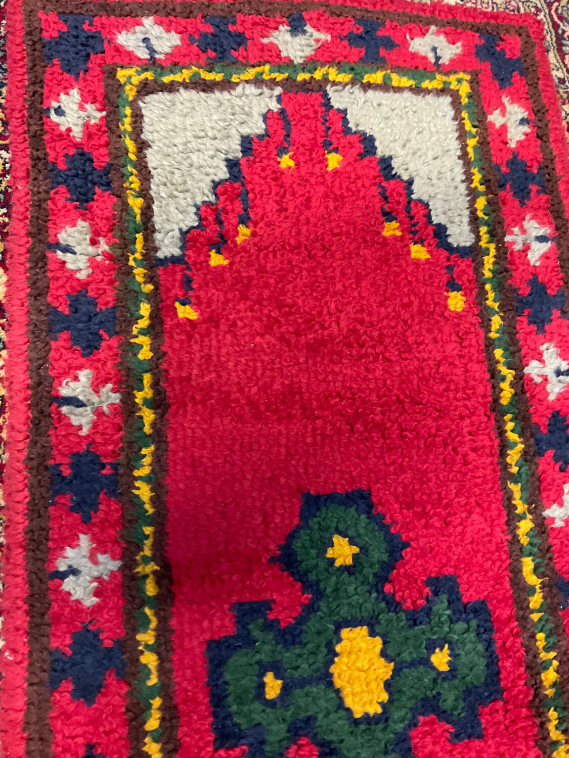 Vintage rug pure Berber style wool