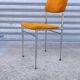 Chrome tubular chair with orange velvet, 1970s