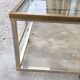 Rectangular coffee table in brass and chromed metal 1970 design