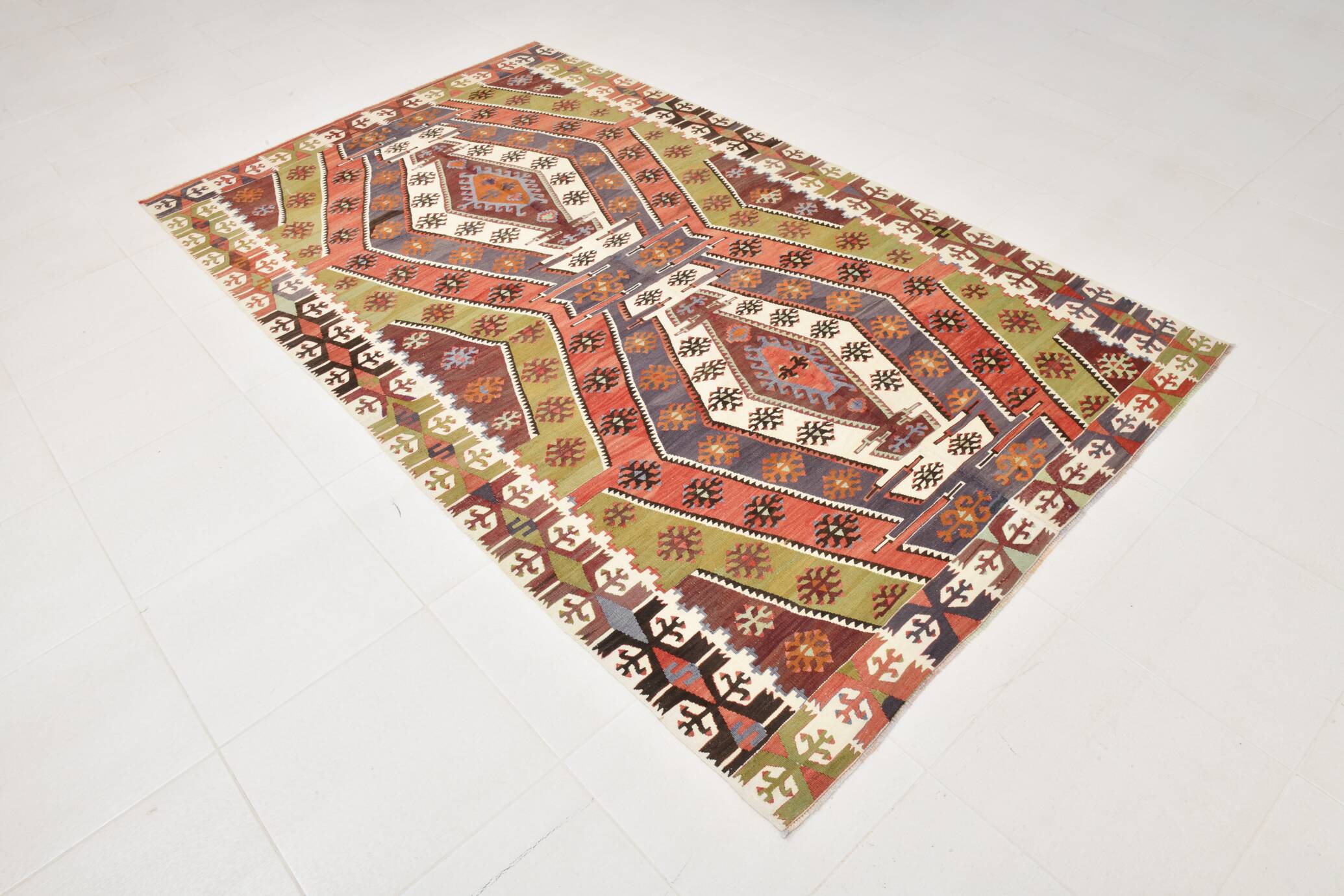 5x8 Geometric Handmade Antique Vintage Rug, 156x251Cm