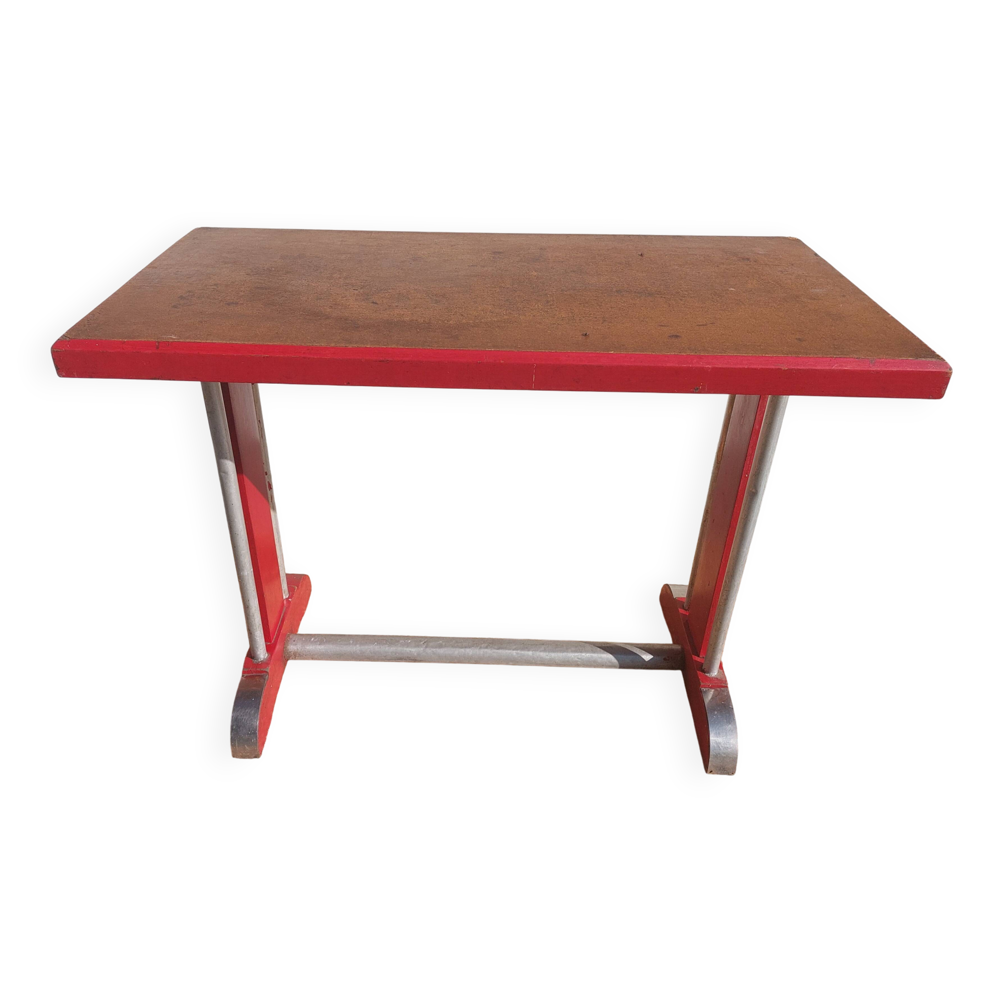 bistro table, wood and aluminium