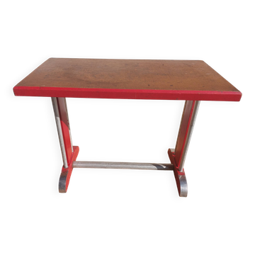 bistro table, wood and aluminium