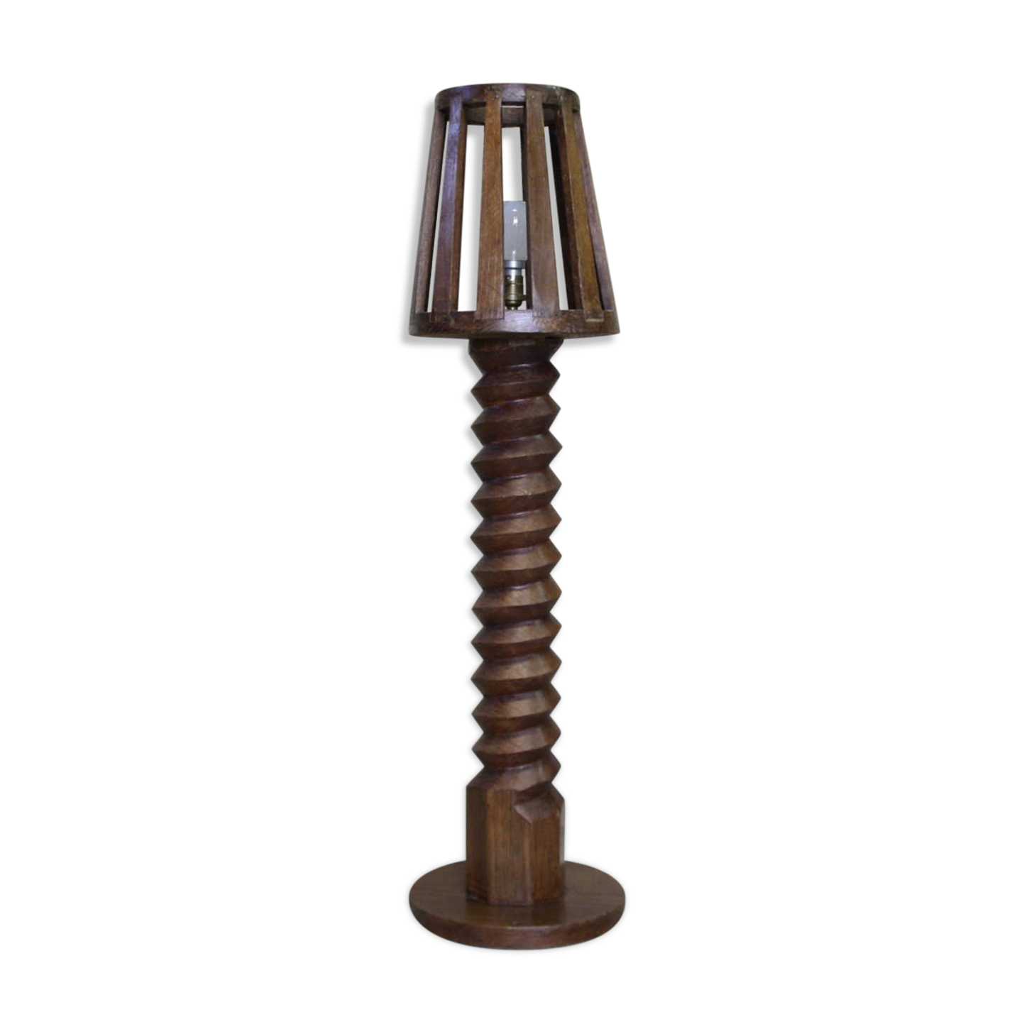 Press screw floor lamp