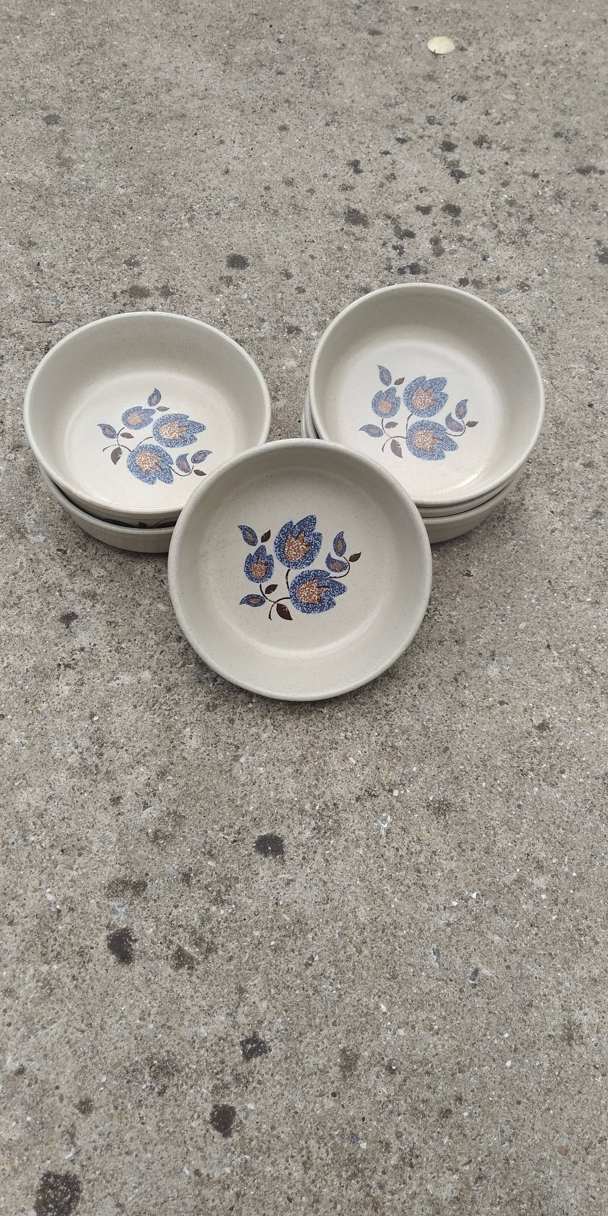 6 hollow plates Faïence St Amand "Sologne"