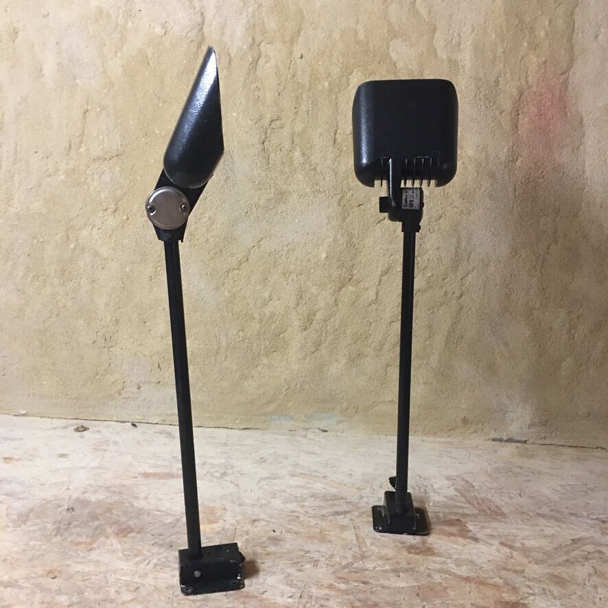 Pair of "fael luce ufo" sign wall lamps - 90s