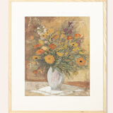 Art Déco Flowers, Aquarelle on thick Paper, 64 x 74 cm