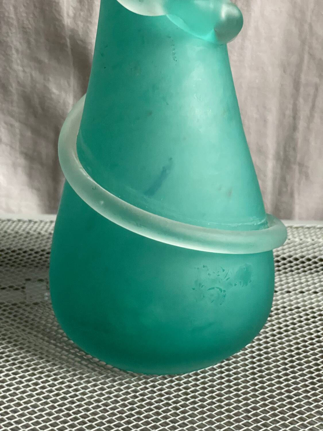 Glass paste vase, art glassworks from Toul, France