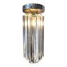 Clear “triedro” Murano glass flush mount
