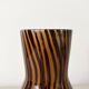 Vintage hand painted striped vase