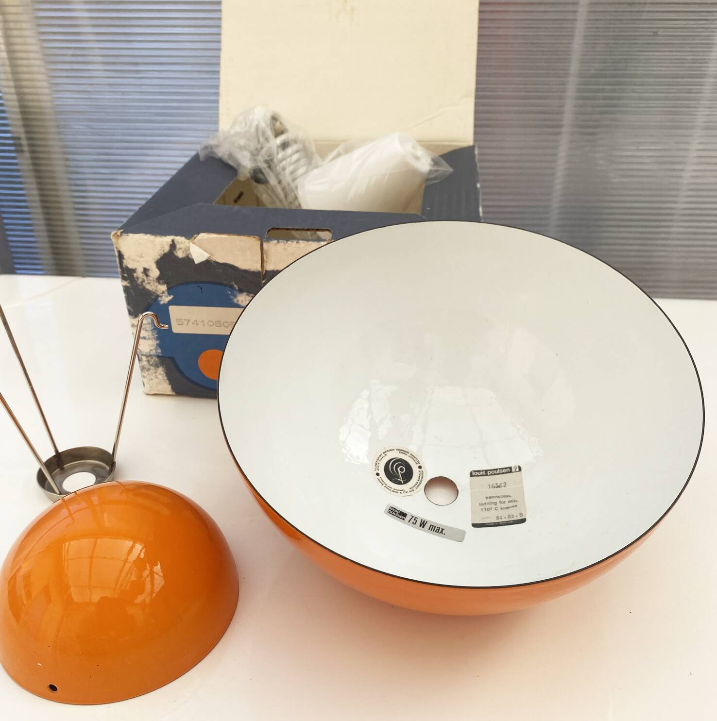 Verner Panton Flower Pot Suspension for Louis Poulsen, Orange