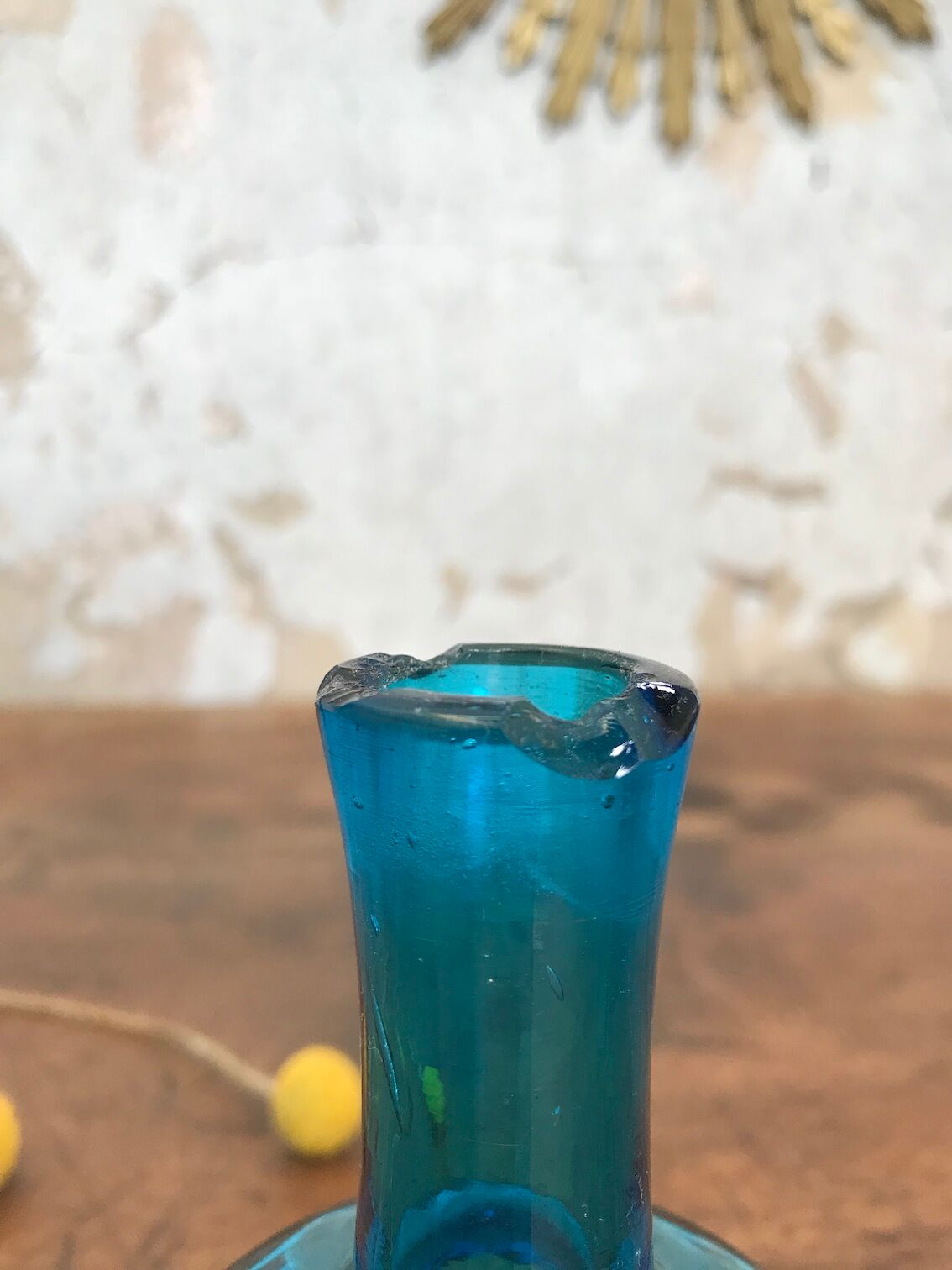 Lot of 3 vials of blue glass