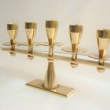 Rare mid-century modern brass candle hold from KARA Denmark 1960s.