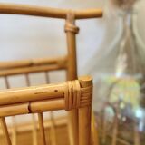 Vintage rattan magazine rack 1960/70