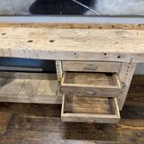 Raw wood workbench