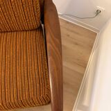 Scandinavian convertible sofa in teak by Grete Jalk, 1960s.