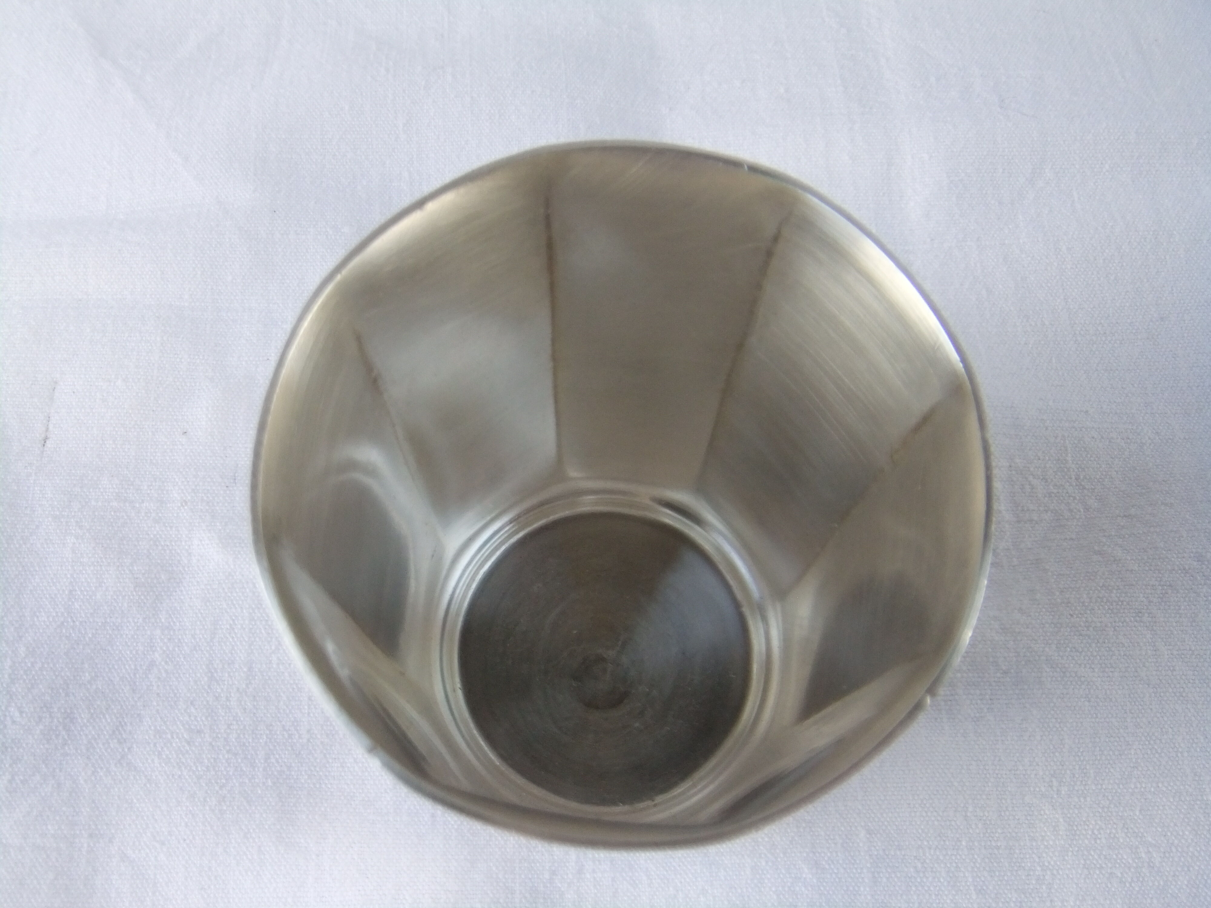 Timbale ancienne métal argenté poinçon collection art déco poinçon Boulanger