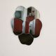 Removable wall mirror, circa 1970 68x76cm