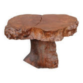 Brutalist coffee table in elm