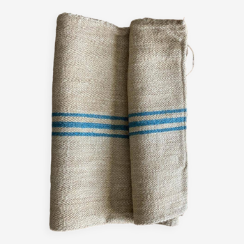 Hemp grain bag, blue stripes