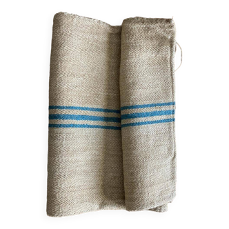 Hemp grain bag, blue stripes