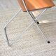 Pair of “Soudexvinyl” folding chairs in skai and chrome tube
