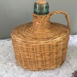 Vintage Dame-Jeanne duo and their rattan/wicker dresses