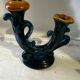 Vintage ceramic organic candlestick