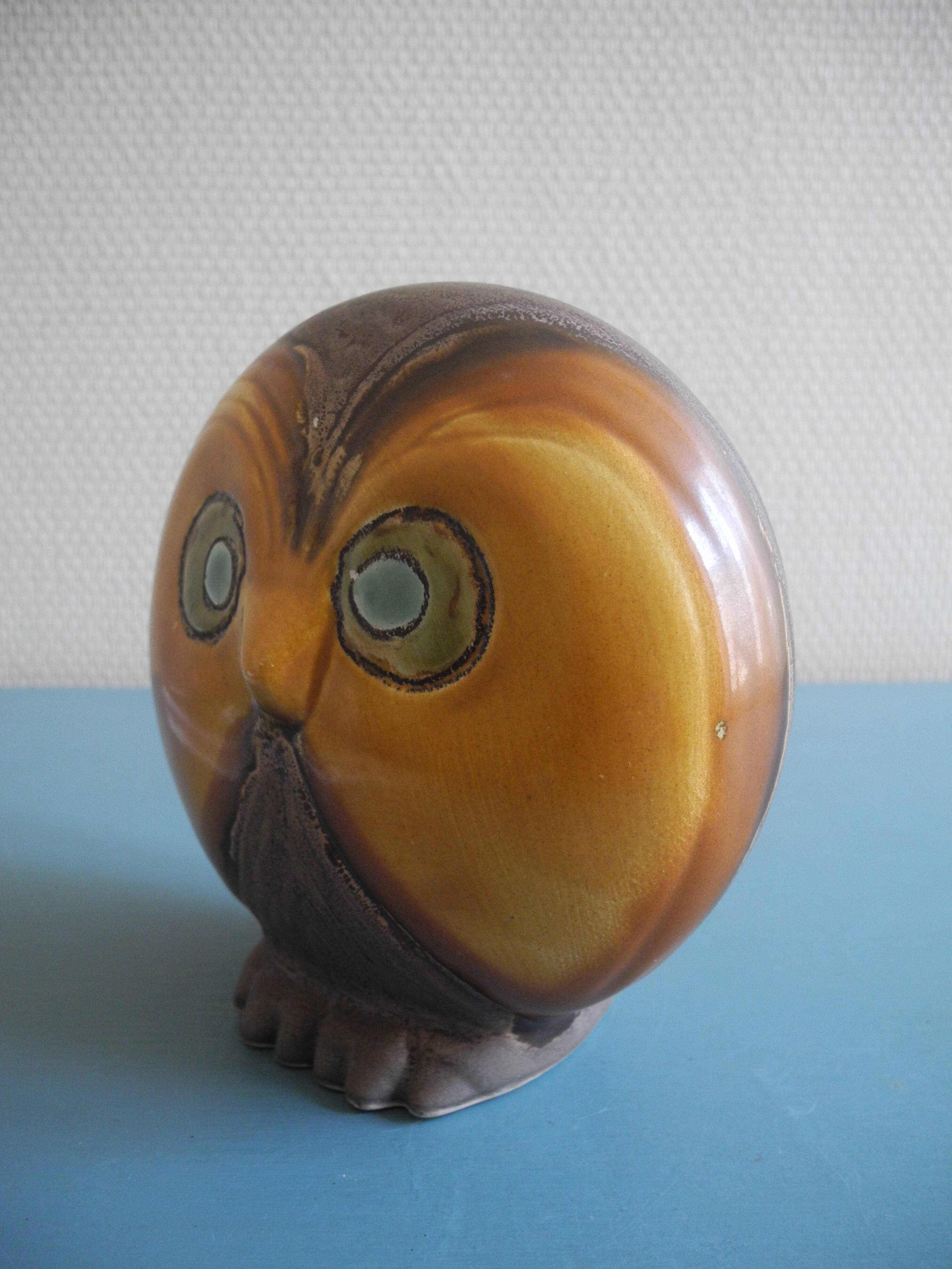 vintage ceramic owl pottery by Eduardo Vega
