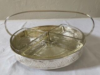 Silver metal dish