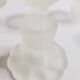 Table path, set of six frosted crystal candlesticks