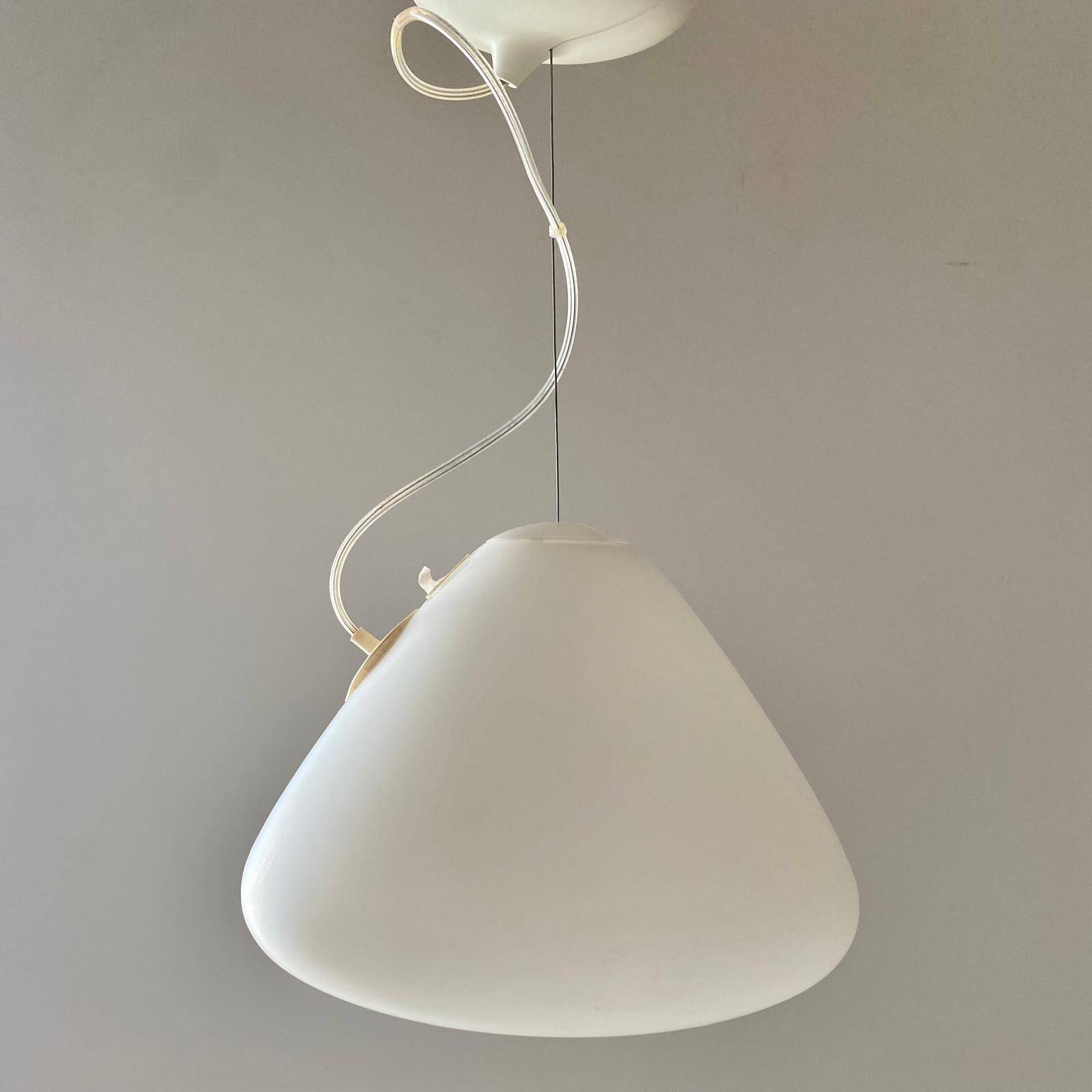 Artemide Capsule Pendant Light by Ross Lovegrove, White Glass, 2010