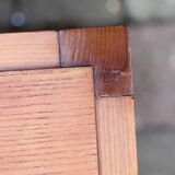 Vintage coffee table in solid elm from the 1970s.