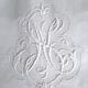 Milan lace-lined lace-lined sheet, 19th century, monogrammed NS