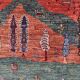Gabbeh-Style Hand-Knotted Wool Rug with Abstract Landscape – 238×175 cm