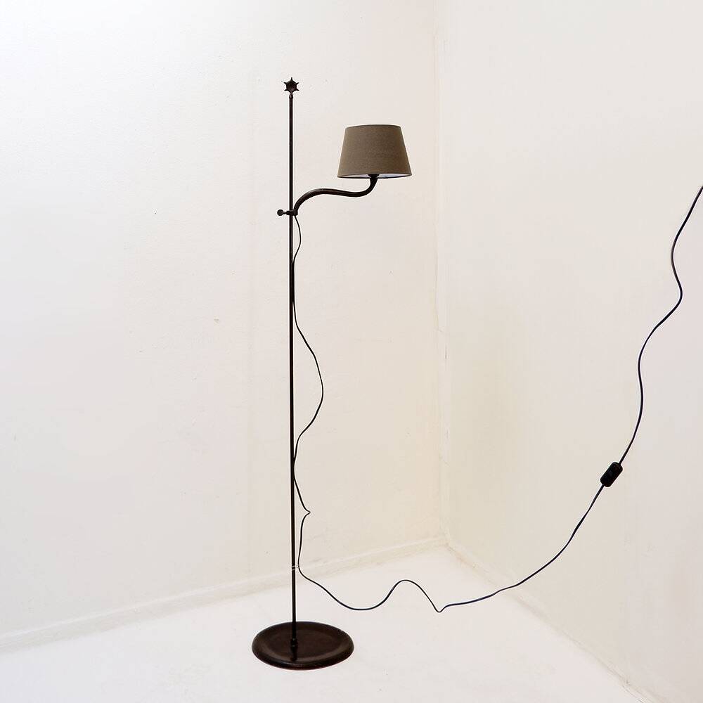 Lampadaire réglable en fer forgé, lampe de lecture