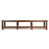 Long solid wood coffee table