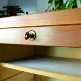 Furniture with curtain 50s blond oak binder