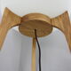 1970s upcycled glass and oak lamp
