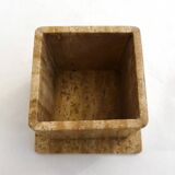 Cache-pot carré en travertin